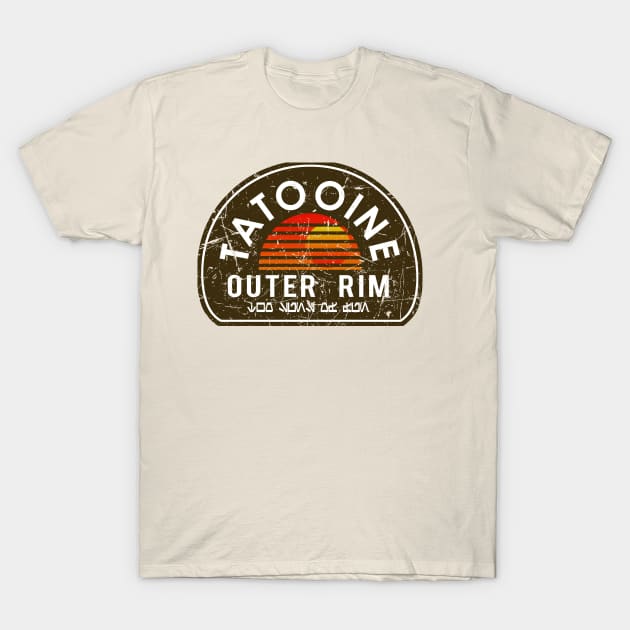 Tatooine Travel Sticker 2 T-Shirt by PopCultureShirts